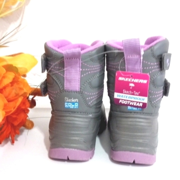 SKECHERS KIDS COLD RATED 29°C WATERPROOF INSULATED RAIN SNOW BOOTS SIZE 8 NWT - Picture 5 of 11